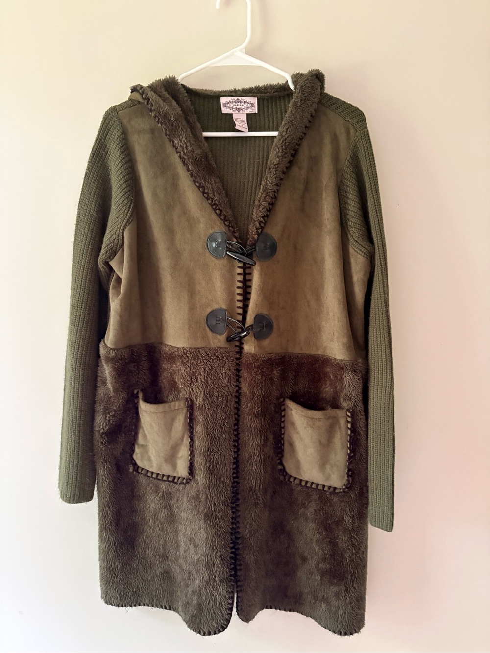 Oliver Medium Forest Green Woodsy Parka Coat Jacket With Hood Multi Textile
